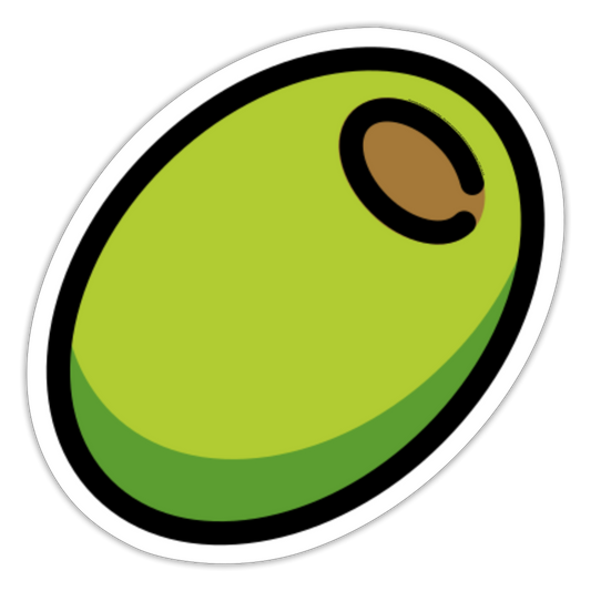 Olive Moji Sticker - Emoji.Express - white matte