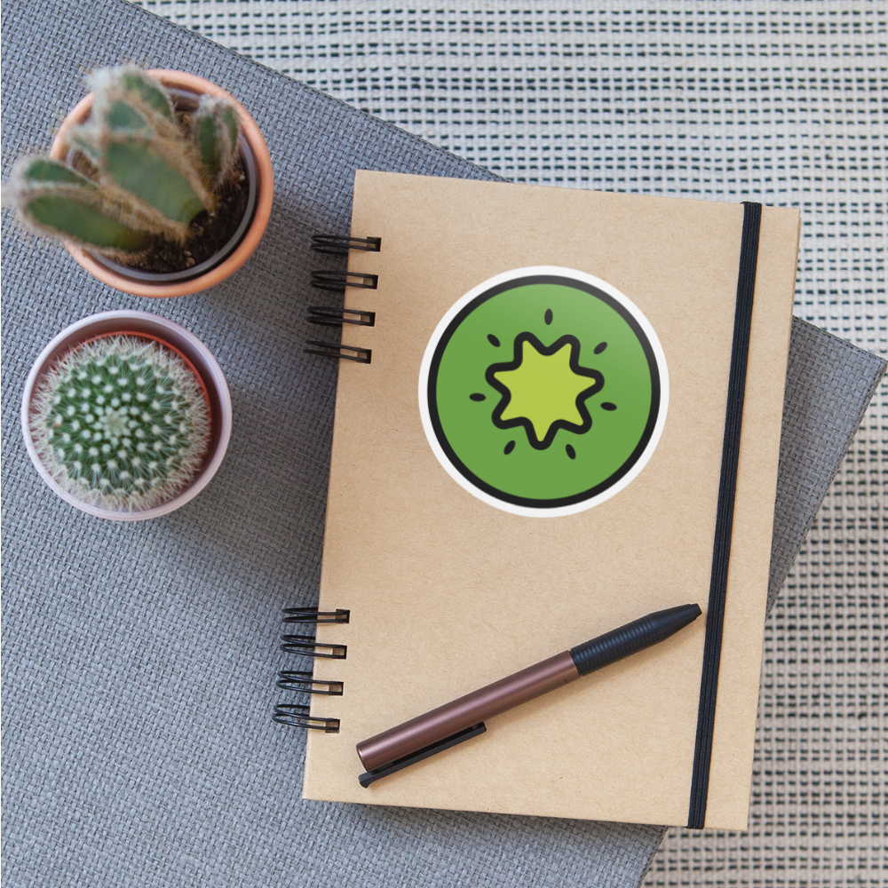 Kiwi Moji Sticker - Emoji.Express - white matte