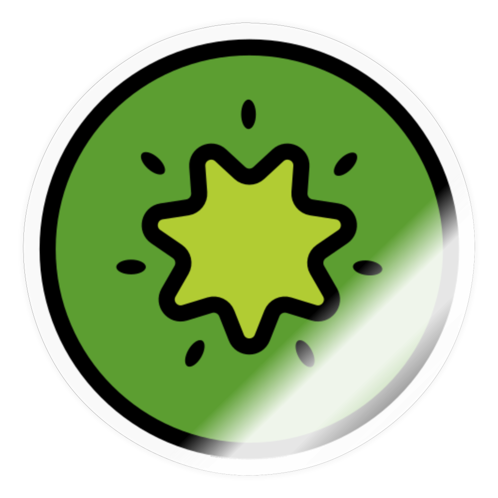 Kiwi Moji Sticker - Emoji.Express - transparent glossy