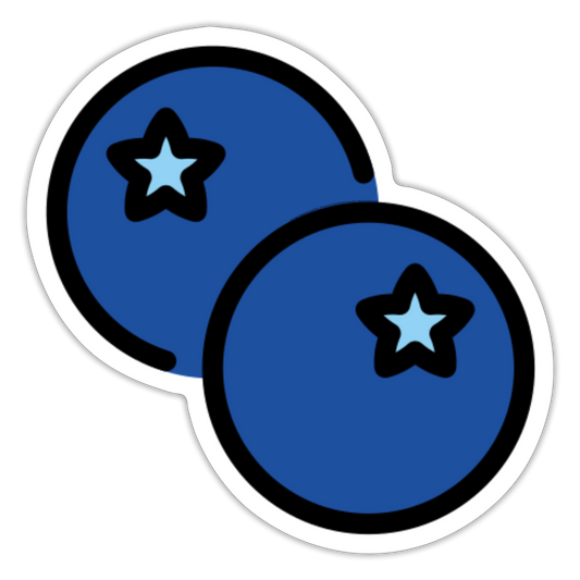 Blueberries Moji Sticker - Emoji.Express - white matte