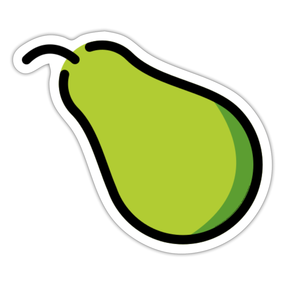 Pear Moji Sticker - Emoji.Express - white matte