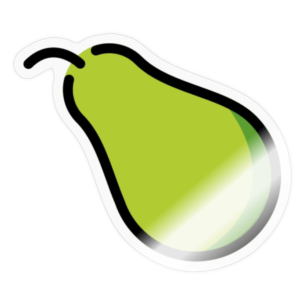 Pear Moji Sticker - Emoji.Express - transparent glossy