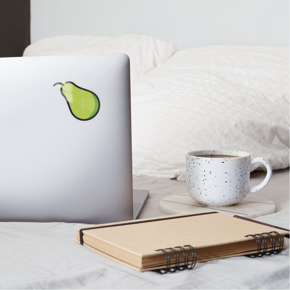 Pear Moji Sticker - Emoji.Express - transparent glossy