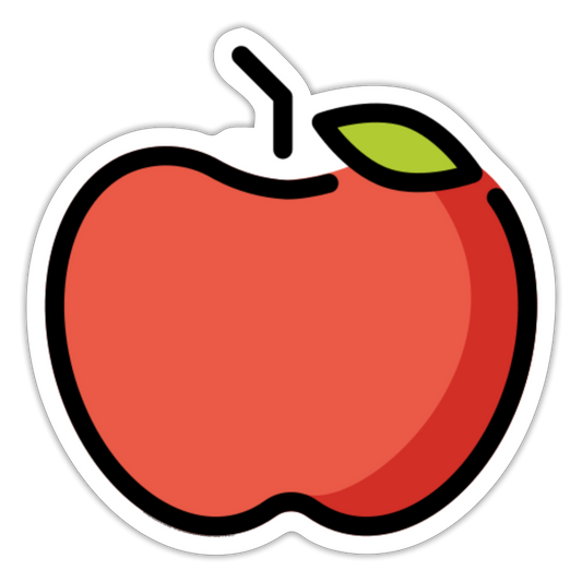 Red Apple Moji Sticker - Emoji.Express - white matte