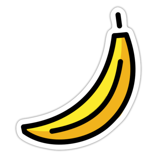 Banana Moji Sticker - Emoji.Express - white matte