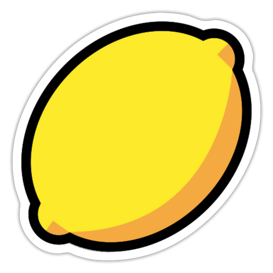 Lemon Moji Sticker - Emoji.Express - white matte