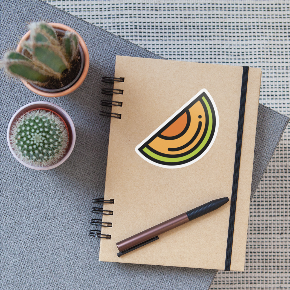 Melon Moji Sticker - Emoji.Express - white matte