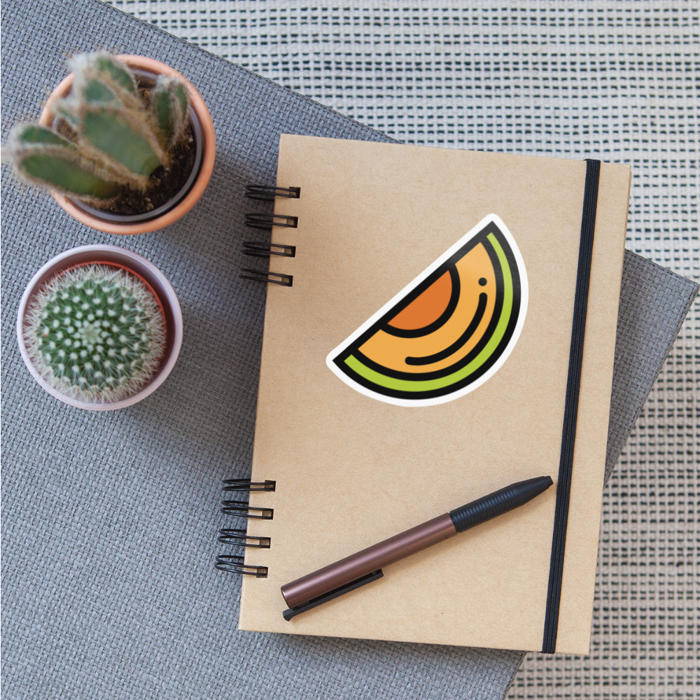 Melon Moji Sticker - Emoji.Express - white glossy