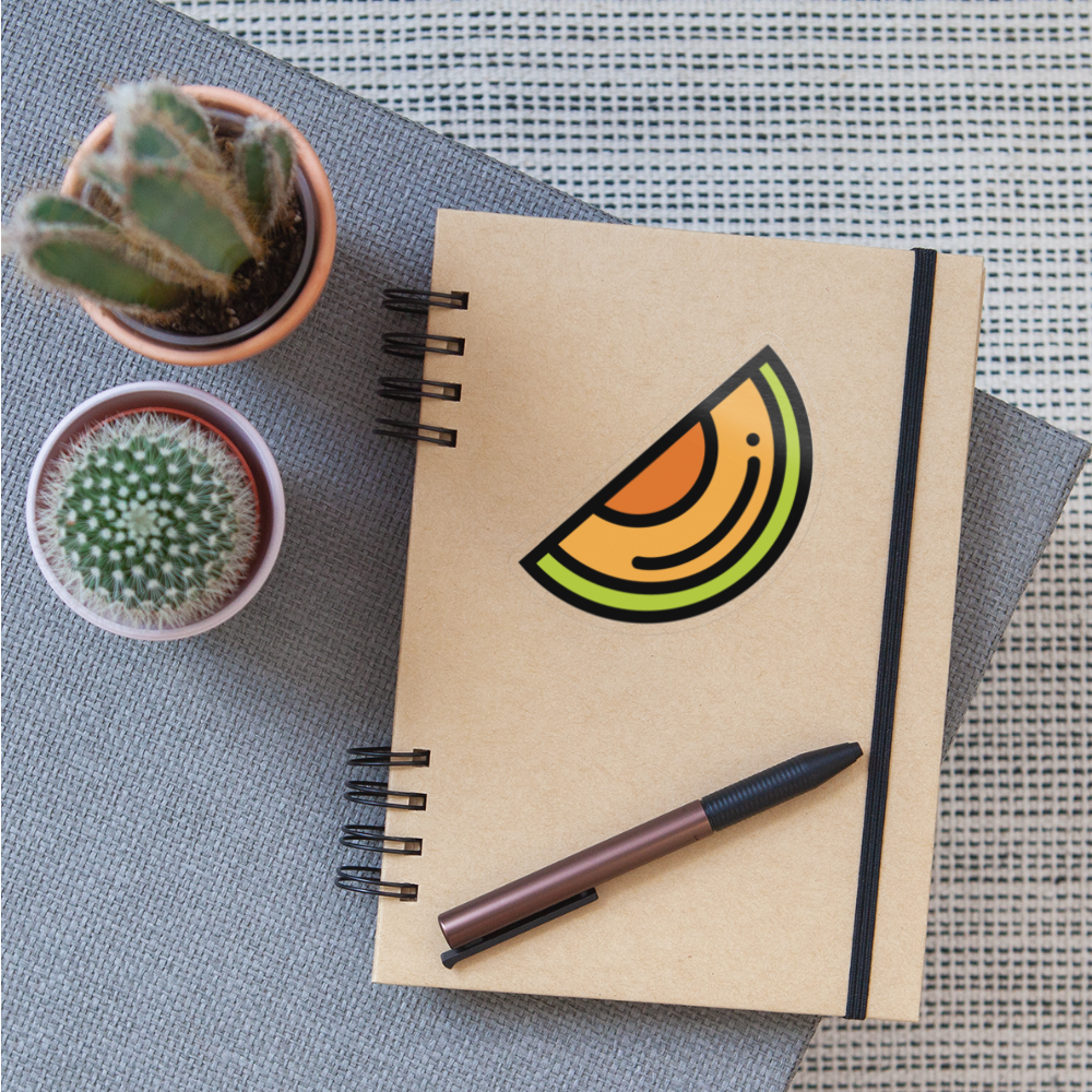 Melon Moji Sticker - Emoji.Express - transparent glossy