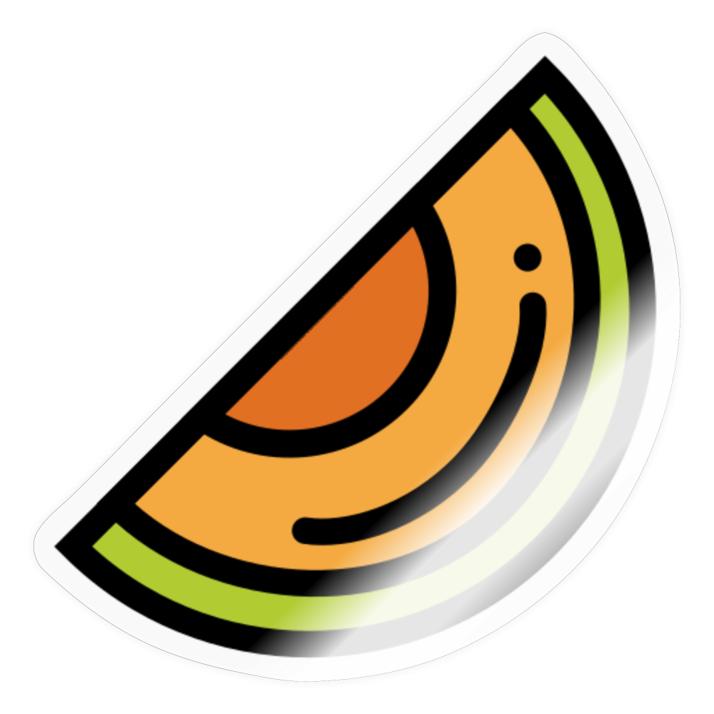 Melon Moji Sticker - Emoji.Express - transparent glossy