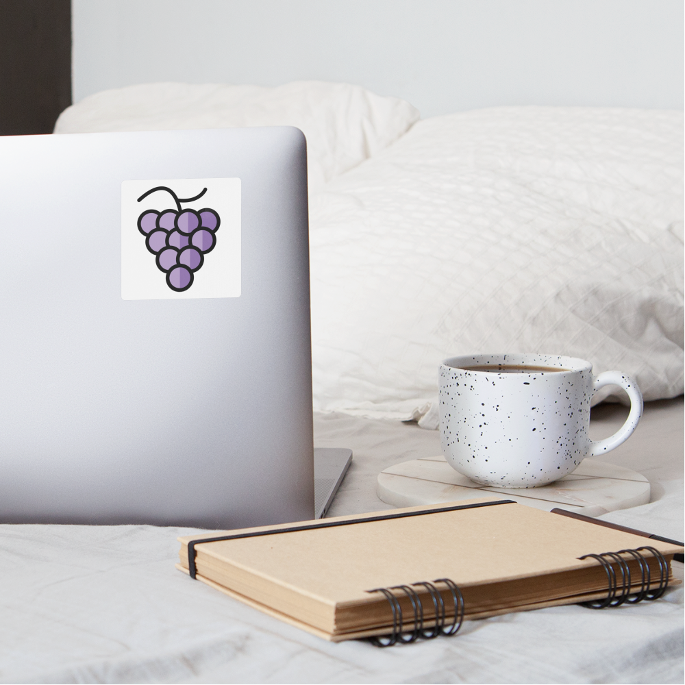 Grapes Moji Sticker - Emoji.Express - white matte