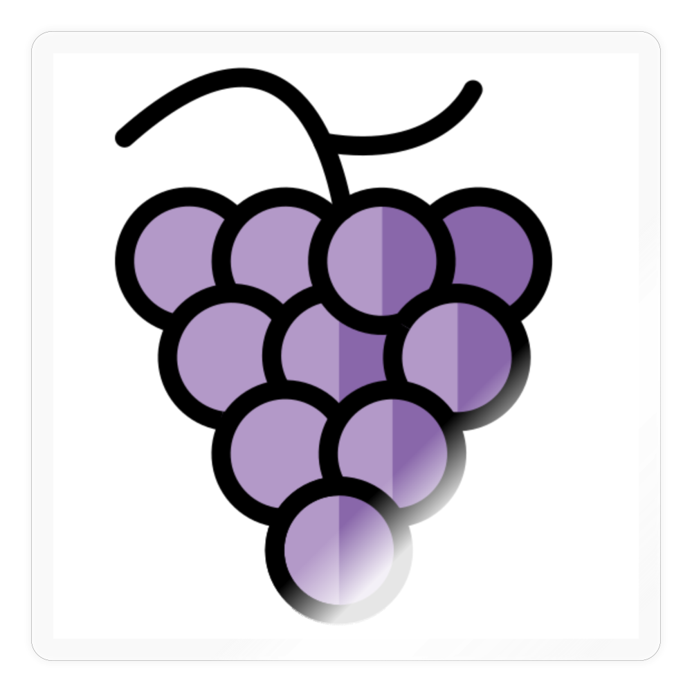 Grapes Moji Sticker - Emoji.Express - transparent glossy