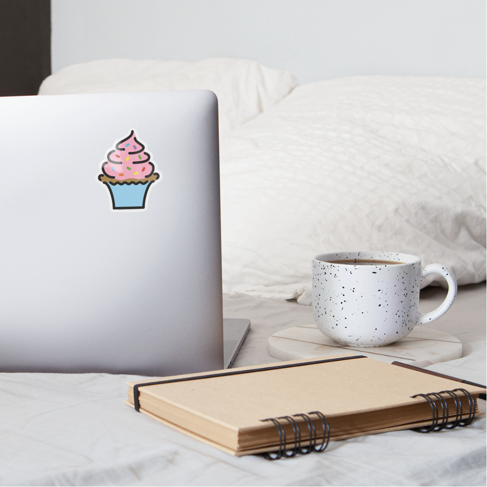 Cupcake Moji Sticker - Emoji.Express - white glossy