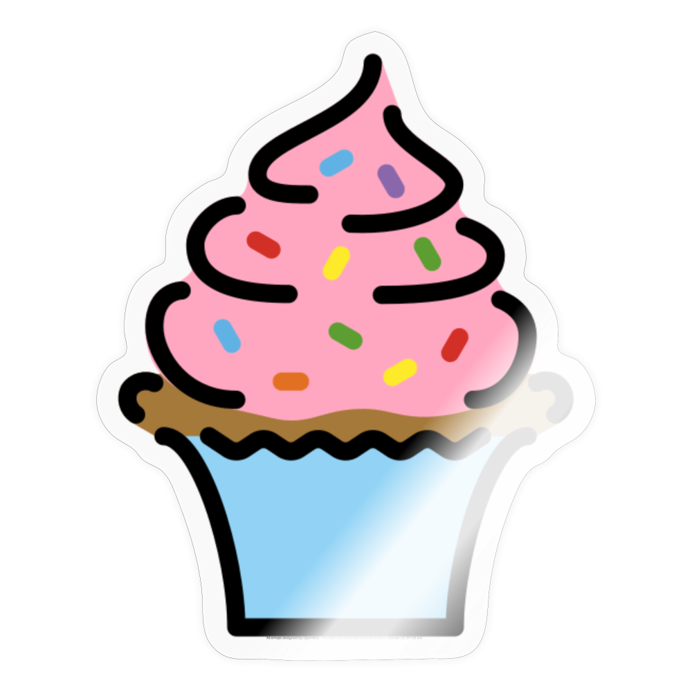 Cupcake Moji Sticker - Emoji.Express - transparent glossy