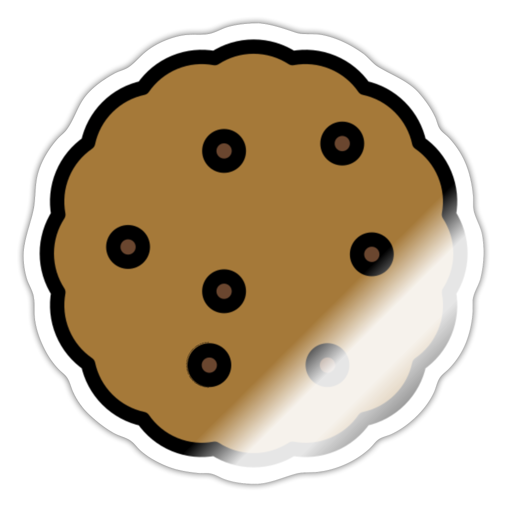 Cookie Moji Sticker - Emoji.Express - white glossy