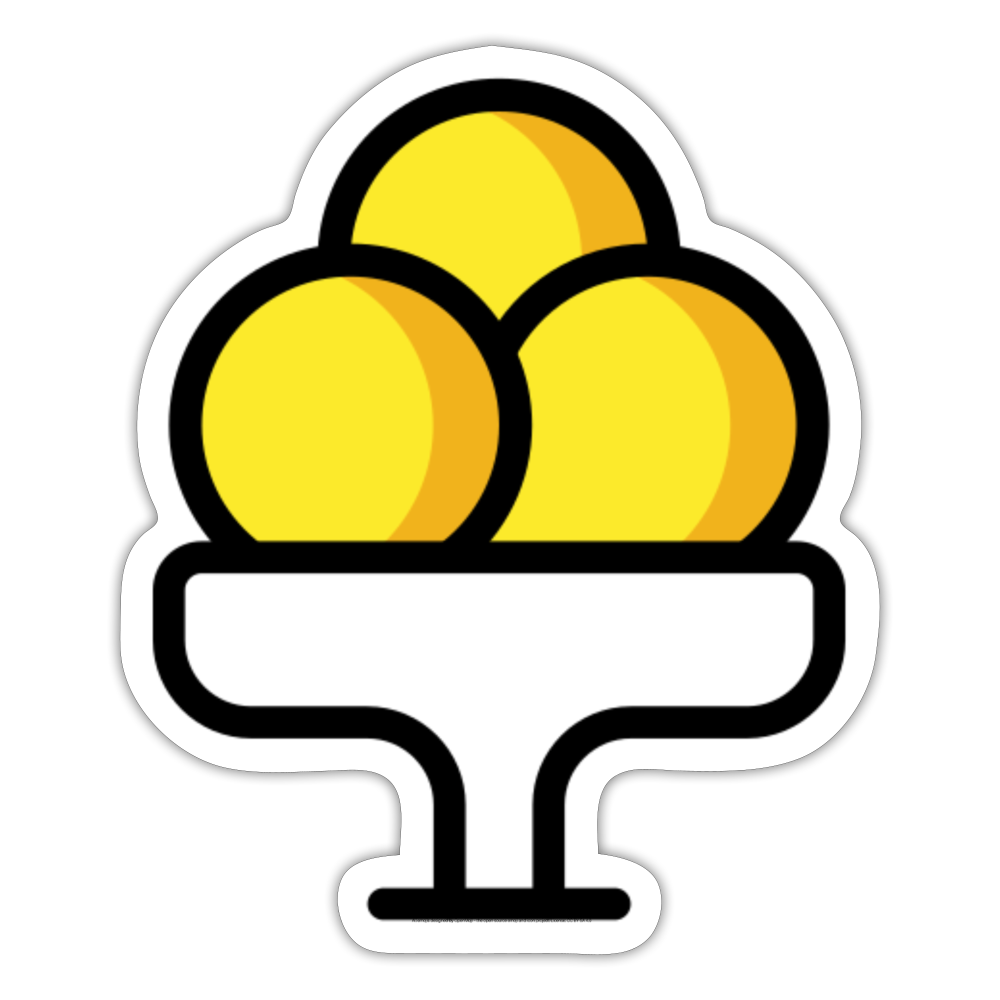 Ice Cream Moji Sticker - Emoji.Express - white matte