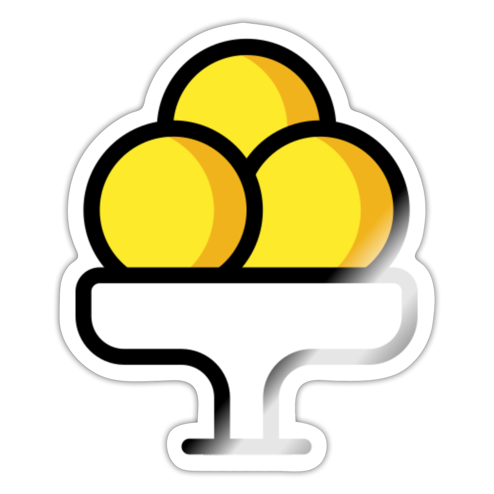 Ice Cream Moji Sticker - Emoji.Express - white glossy