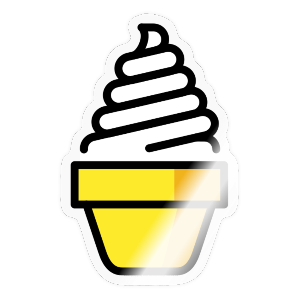 Soft Ice Cream Moji Sticker - Emoji.Express - transparent glossy