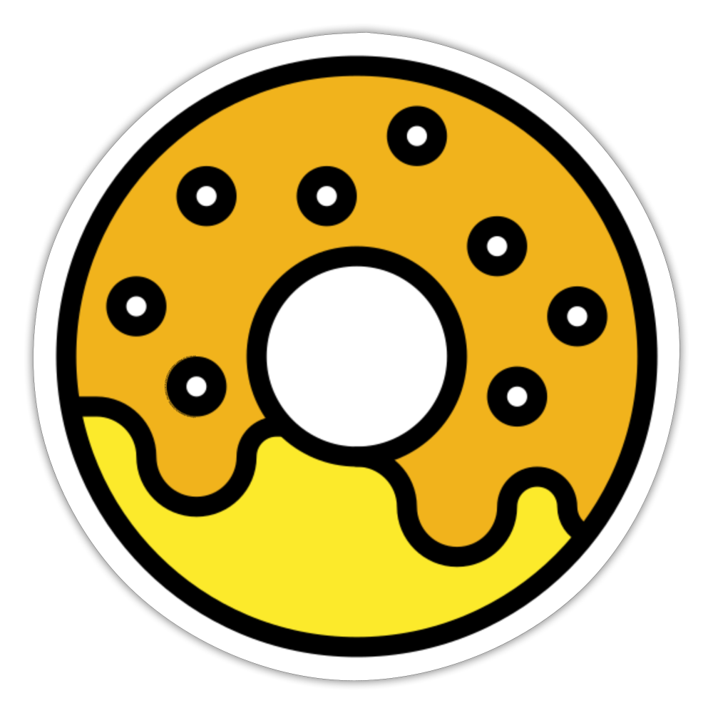 Doughnut Moji Sticker - Emoji.Express - white matte