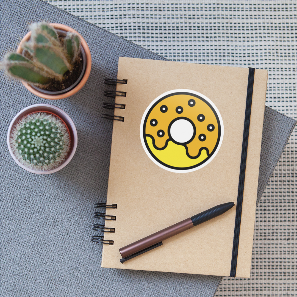 Doughnut Moji Sticker - Emoji.Express - white matte