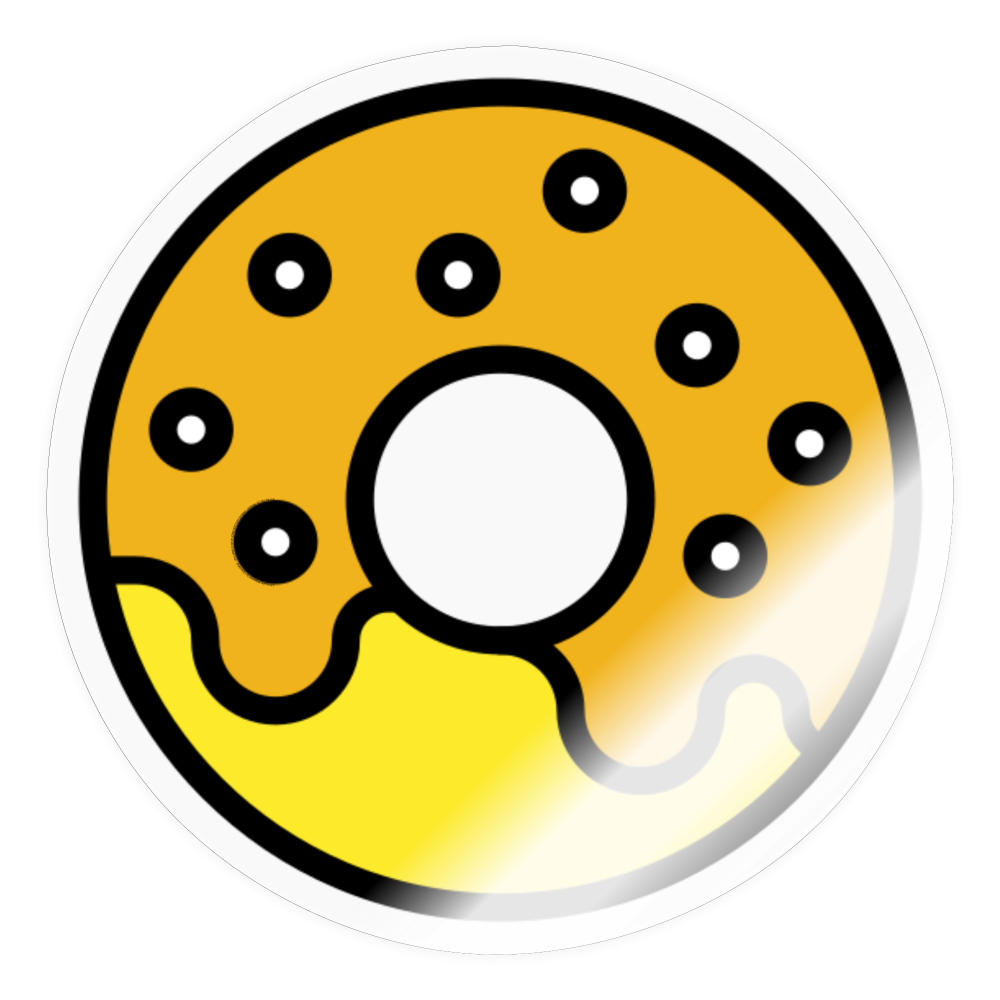 Doughnut Moji Sticker - Emoji.Express - transparent glossy