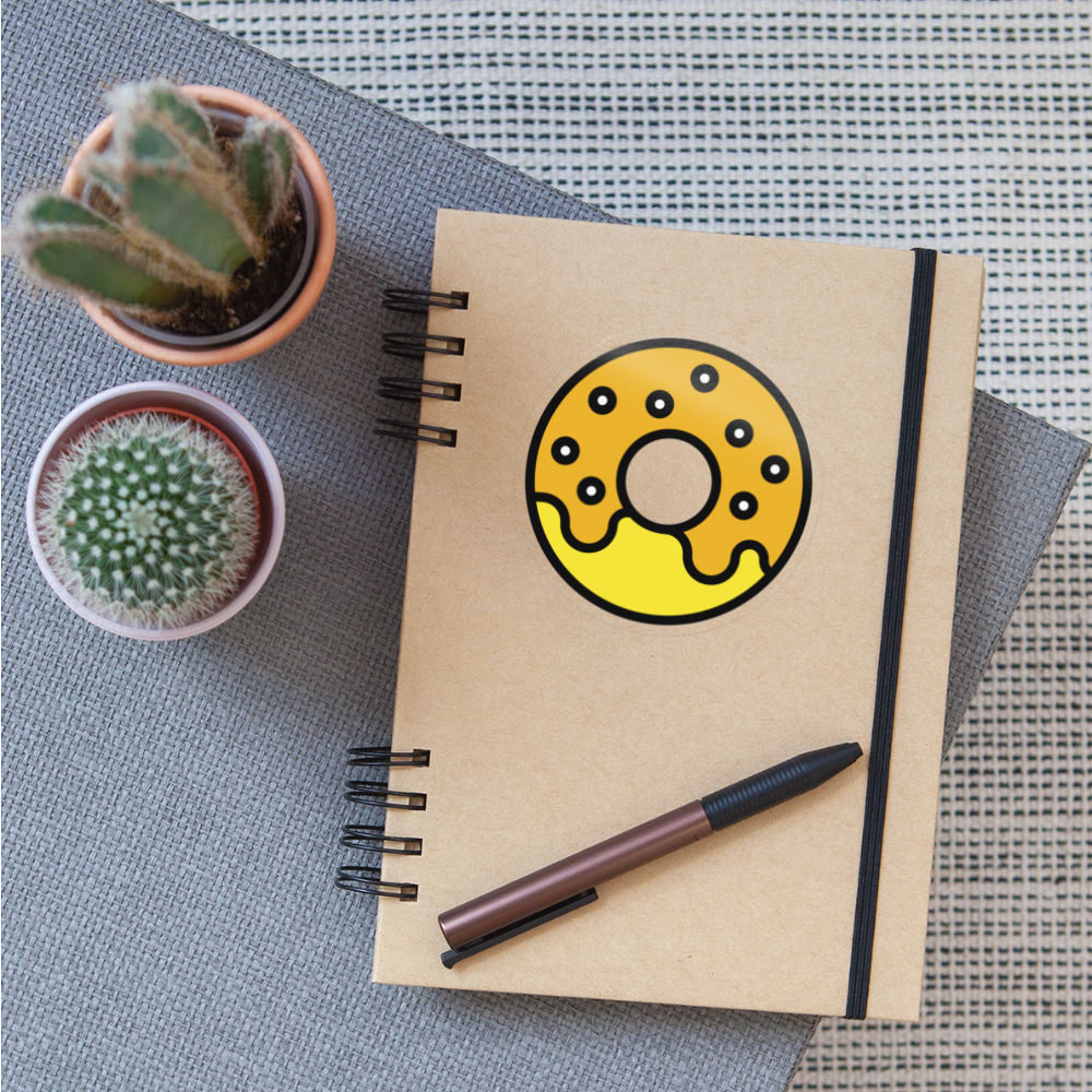 Doughnut Moji Sticker - Emoji.Express - transparent glossy