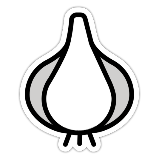 Garlic Moji Sticker - Emoji.Express - white matte