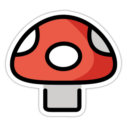 Mushroom Moji Sticker - Emoji.Express - white matte