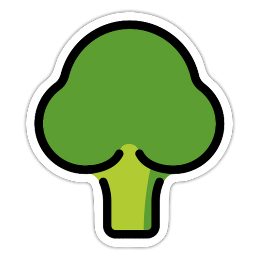 Broccoli Moji Sticker - Emoji.Express - white matte