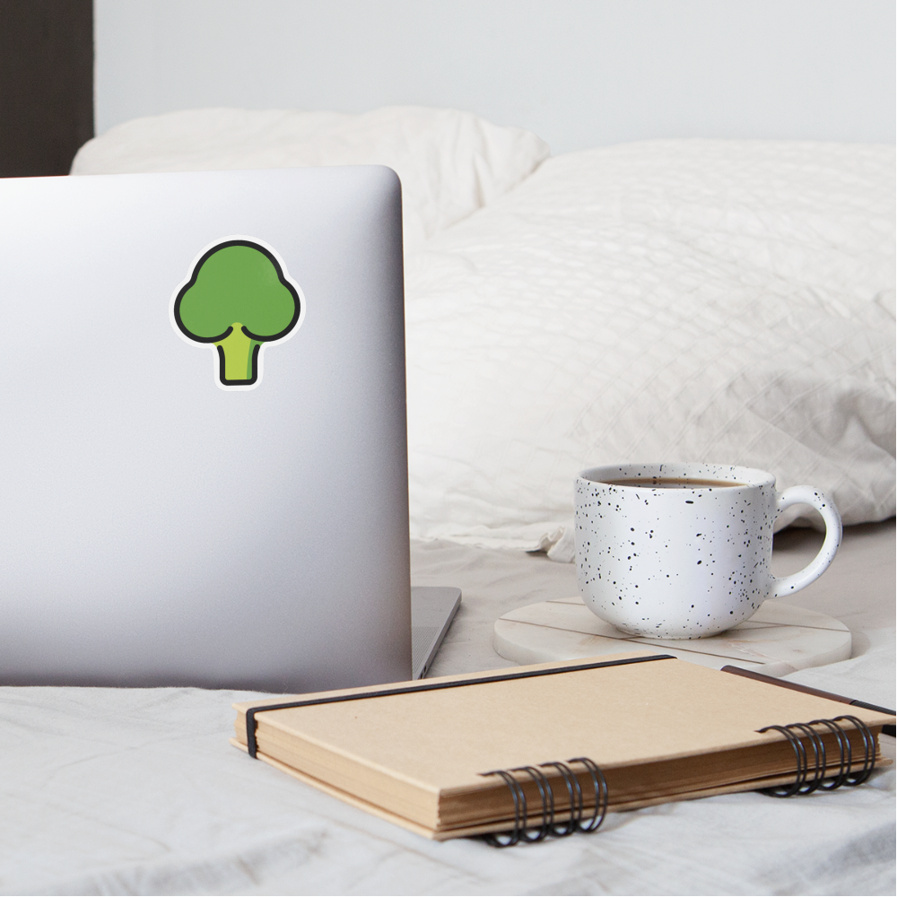 Broccoli Moji Sticker - Emoji.Express - white matte