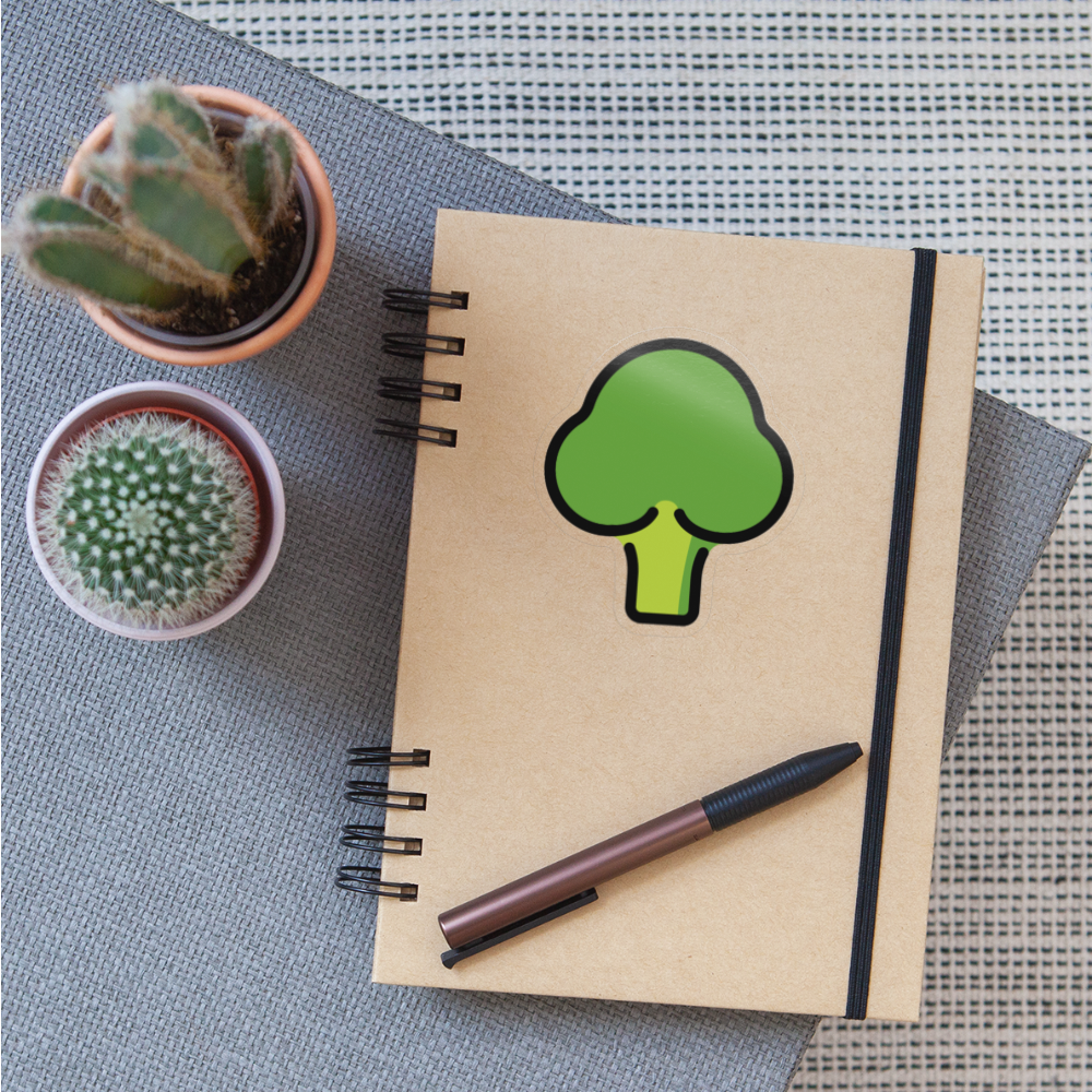 Broccoli Moji Sticker - Emoji.Express - transparent glossy