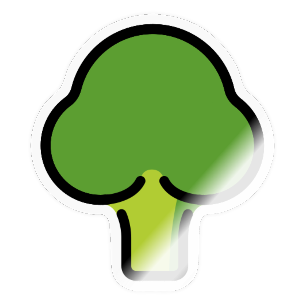 Broccoli Moji Sticker - Emoji.Express - transparent glossy