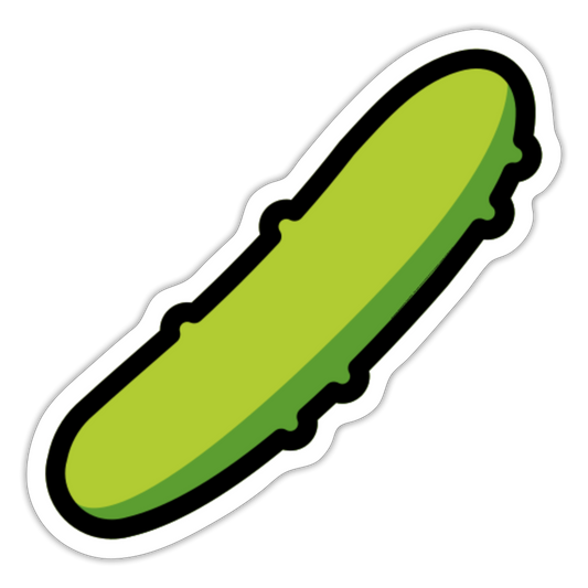 Cucumber Moji Sticker - Emoji.Express - white matte