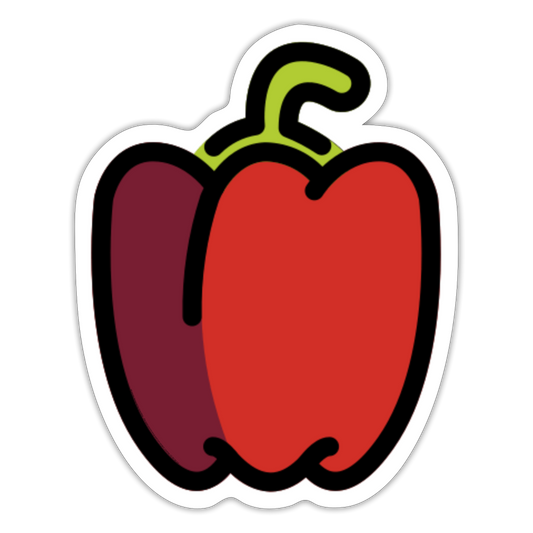 Bell Pepper Moji Sticker - Emoji.Express - white matte