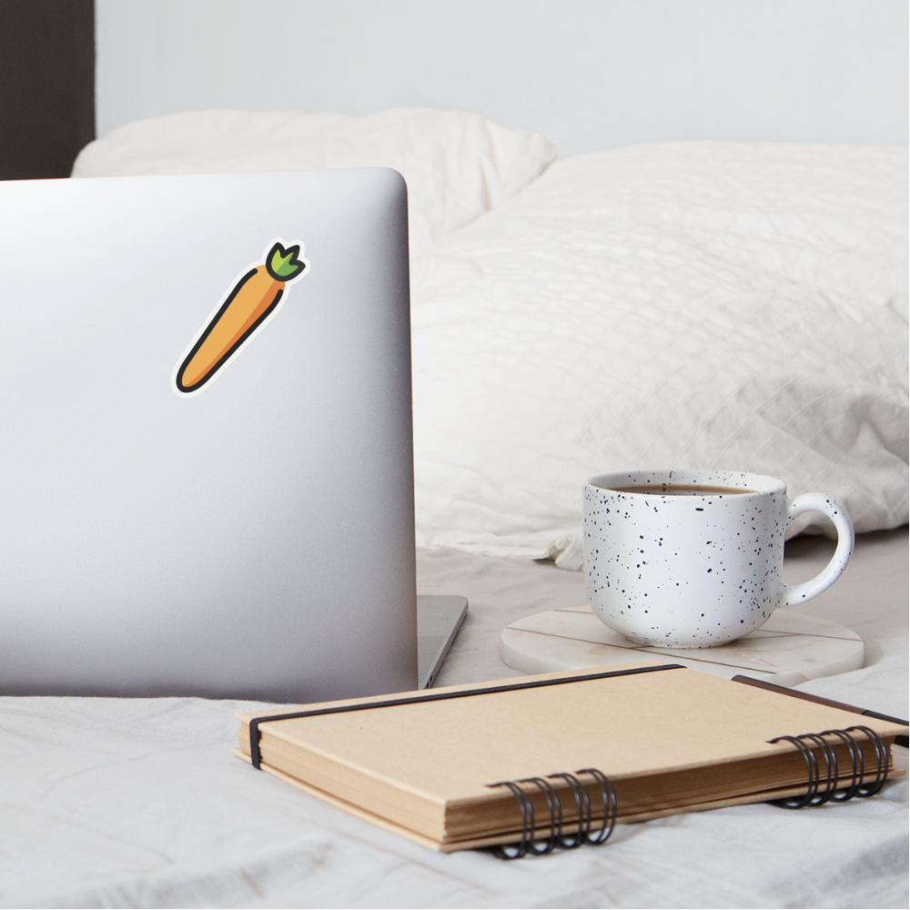 Carrot Moji Sticker - Emoji.Express - white matte