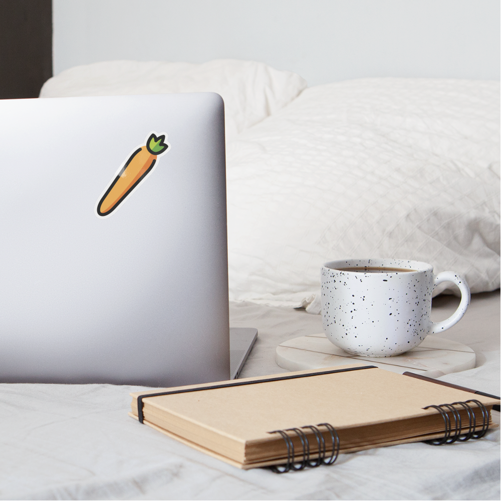 Carrot Moji Sticker - Emoji.Express - white glossy