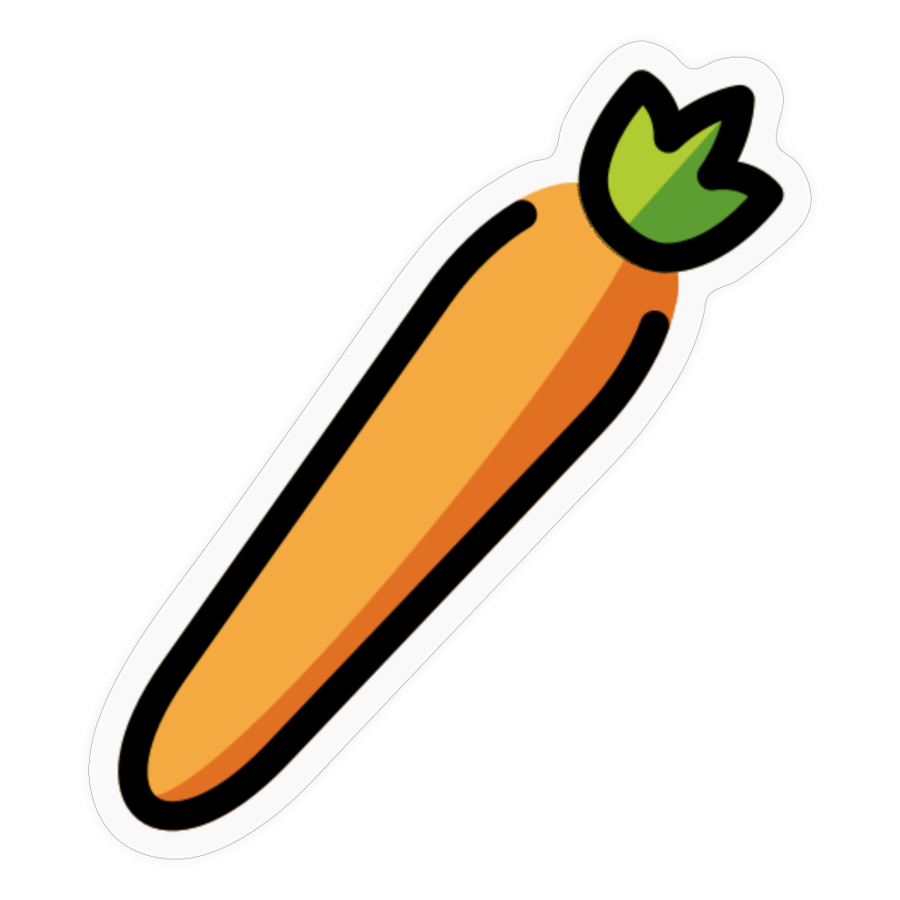 Carrot Moji Sticker - Emoji.Express - transparent glossy