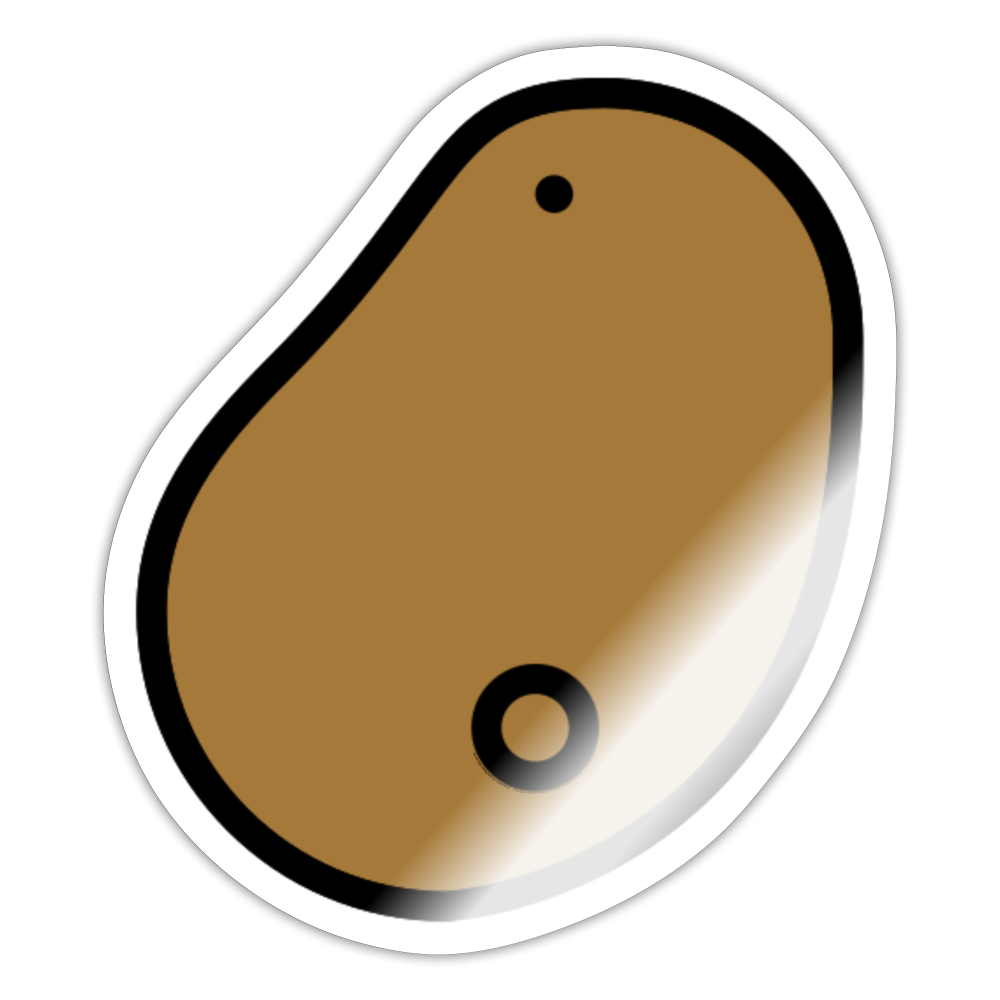 Potato Moji Sticker - Emoji.Express - white glossy