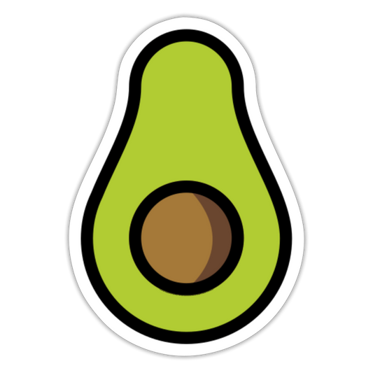 Avocado Moji Sticker - Emoji.Express - white matte