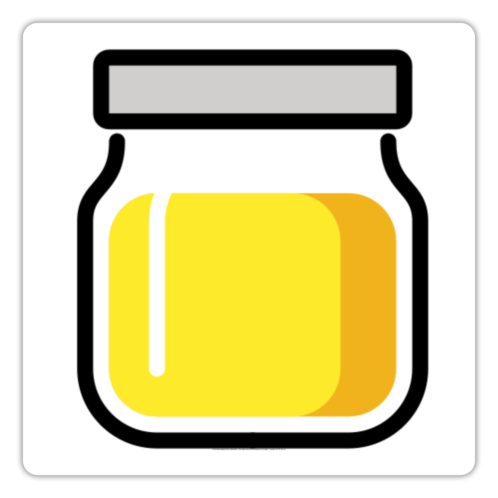 Jar with Yellow Content Moji Sticker - Emoji.Express - white matte