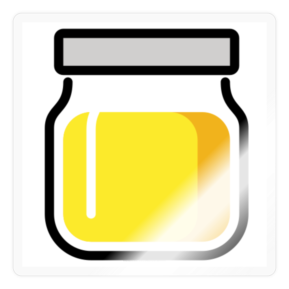 Jar with Yellow Content Moji Sticker - Emoji.Express - transparent glossy