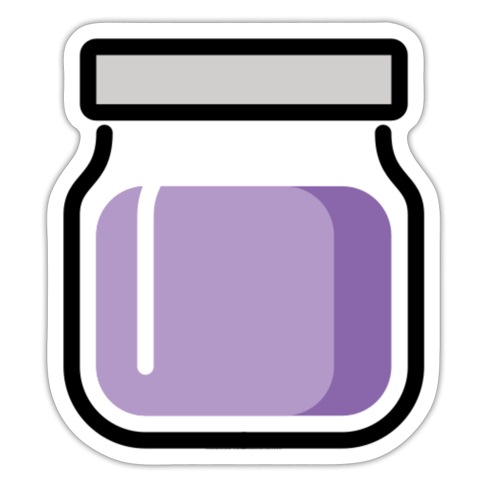 Jar with Purple Content Moji Sticker - Emoji.Express - white matte