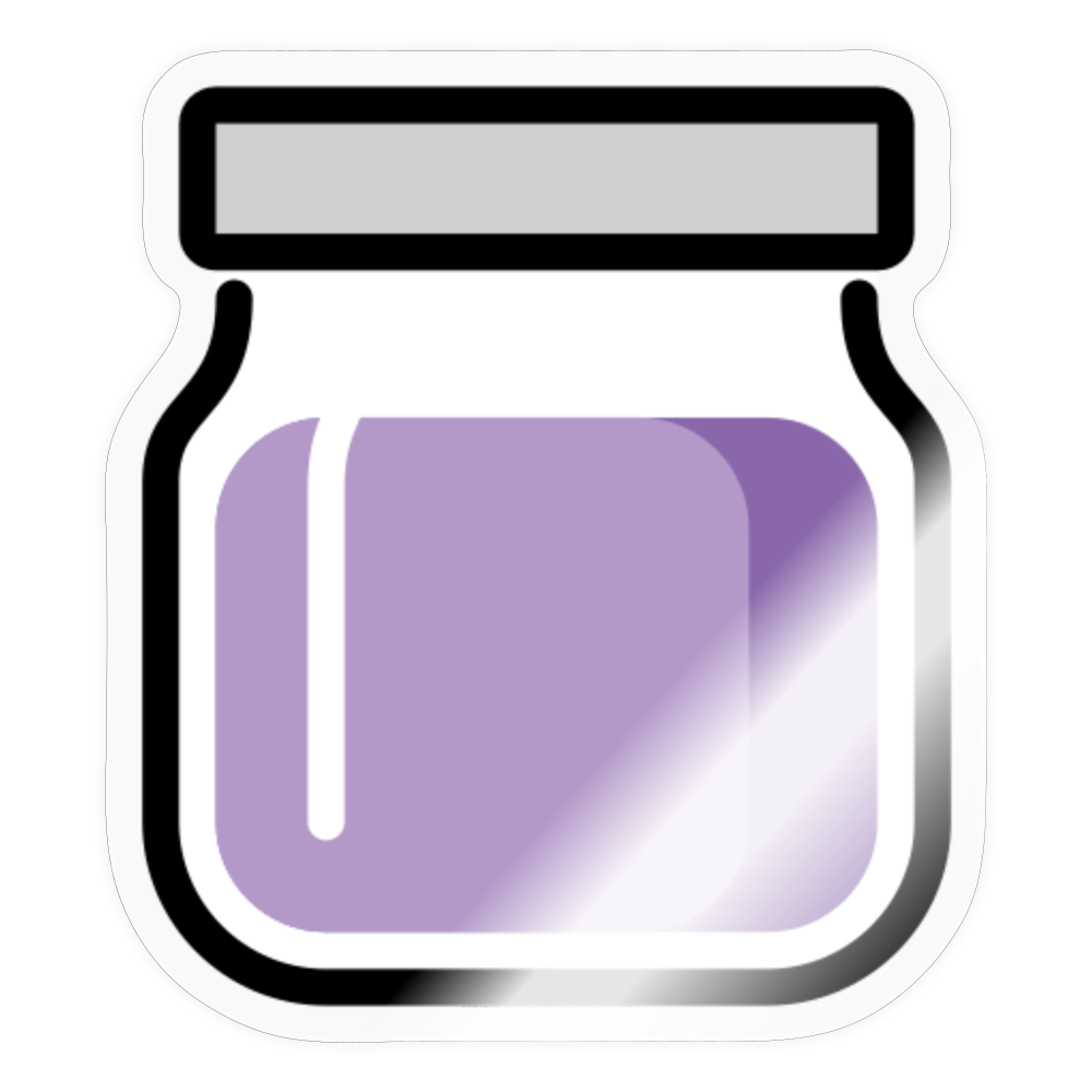 Jar with Purple Content Moji Sticker - Emoji.Express - transparent glossy