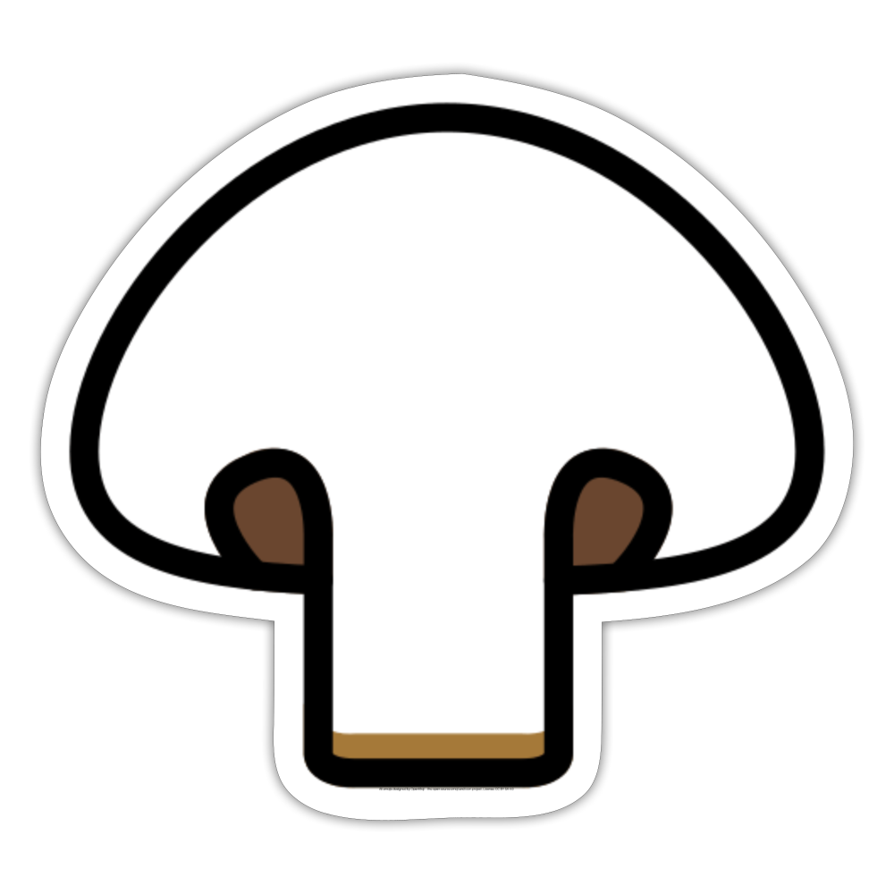 Champignon White Moji Sticker - Emoji.Express - white matte