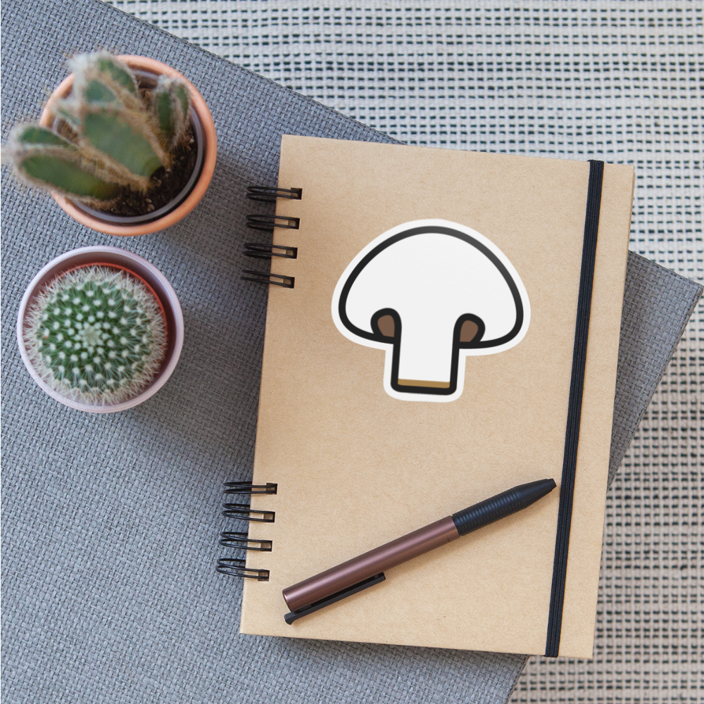 Champignon White Moji Sticker - Emoji.Express - white matte