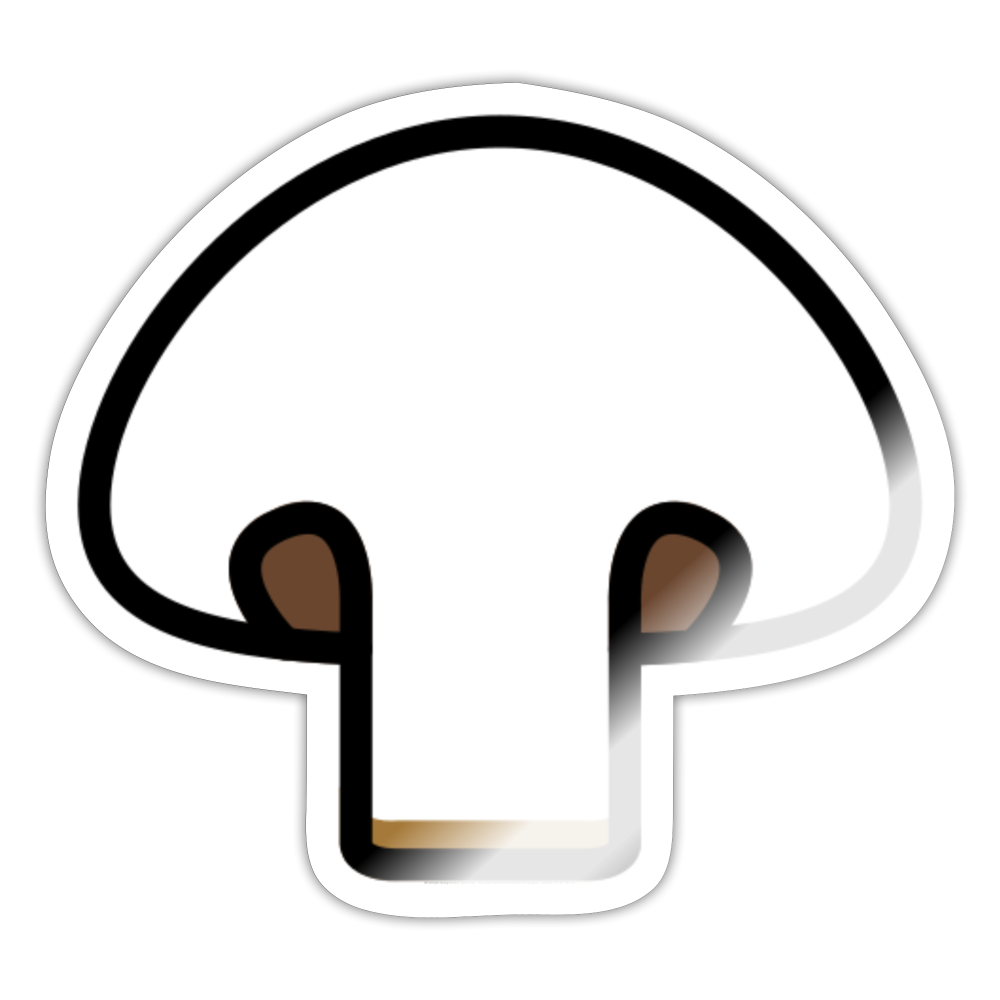 Champignon White Moji Sticker - Emoji.Express - white glossy