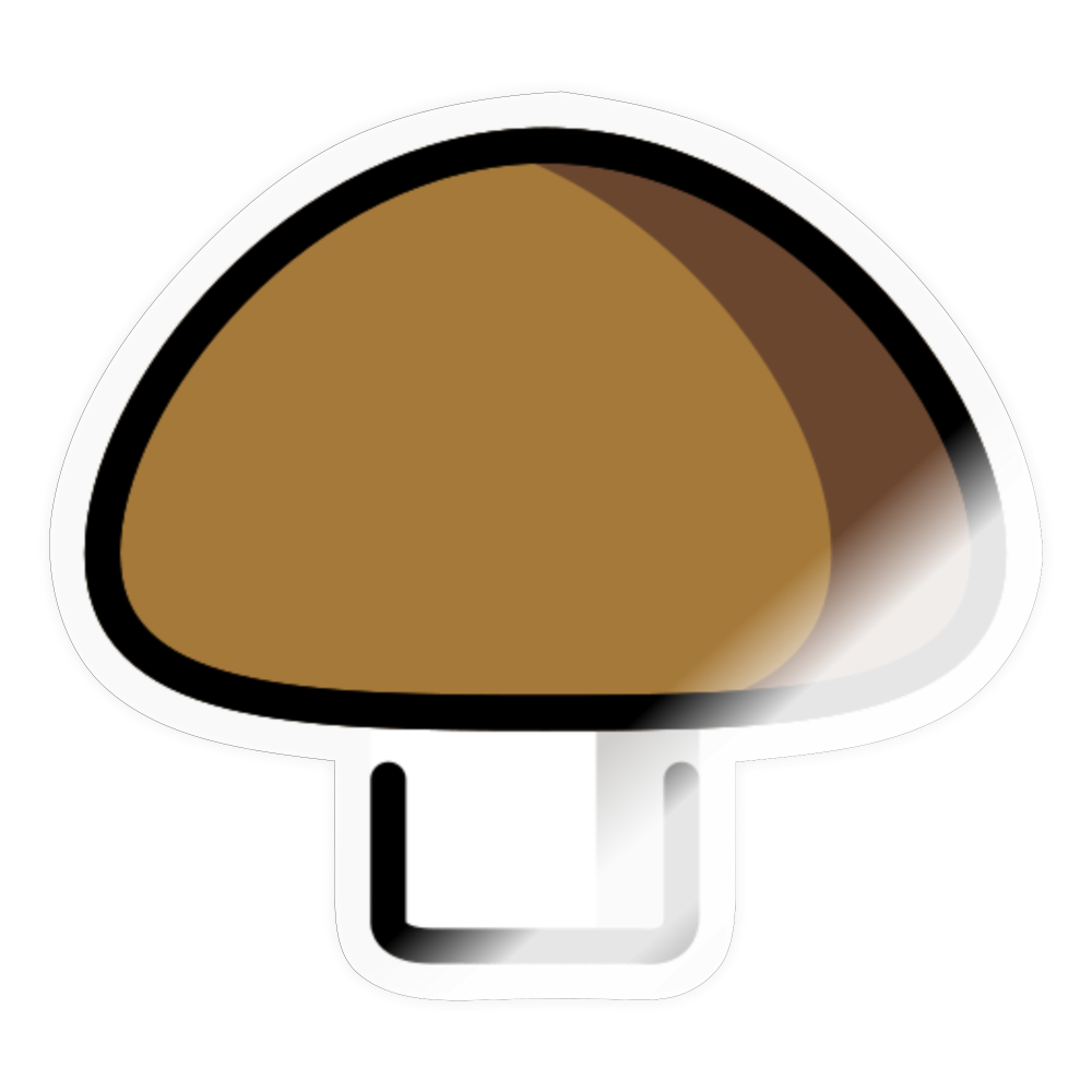 Champignon Brown Moji Sticker - Emoji.Express - transparent glossy