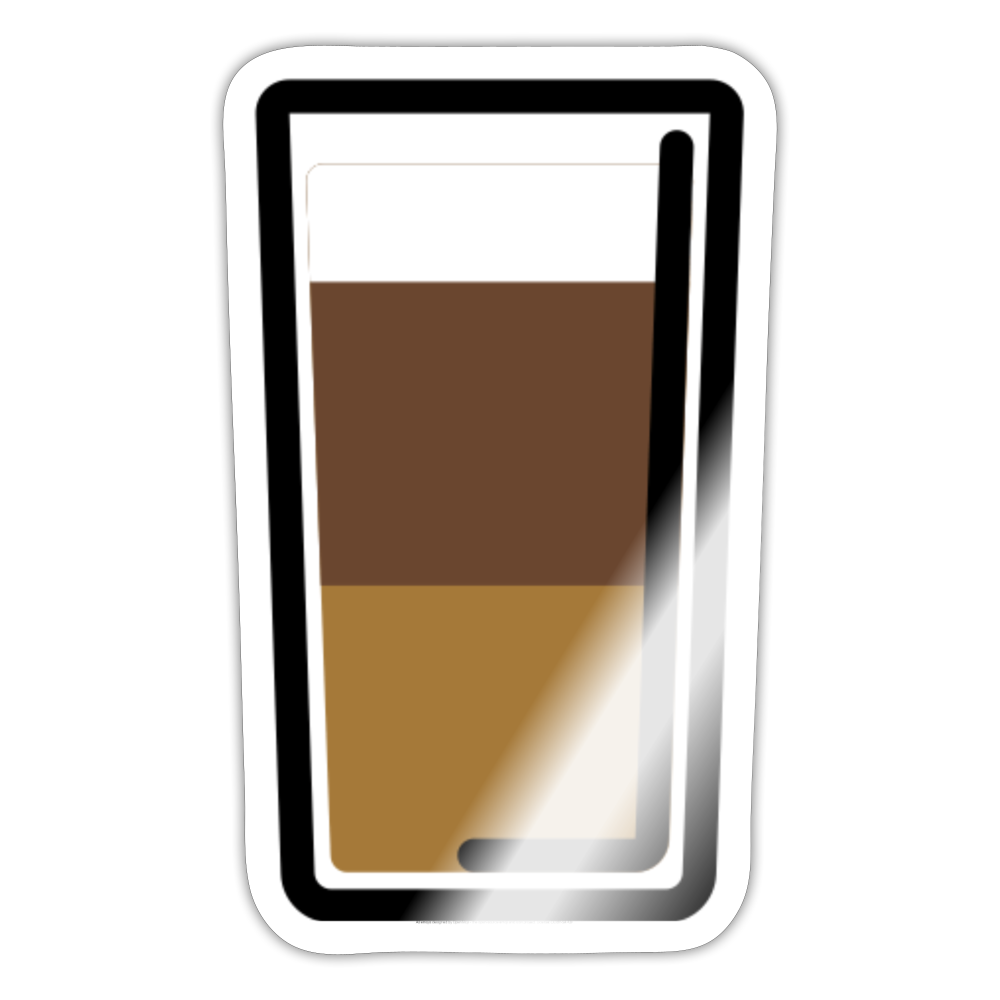 Latte Macchiato Moji Sticker - Emoji.Express - white glossy
