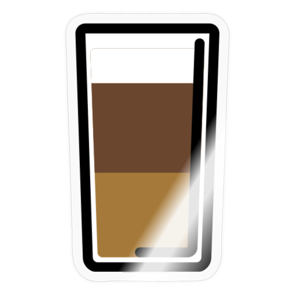 Latte Macchiato Moji Sticker - Emoji.Express - transparent glossy