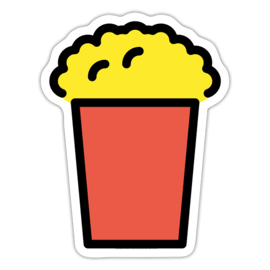 Popcorn Moji Sticker - Emoji.Express - white matte